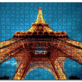 Cakapuzzle Eyfel Kulesi Gece Alttan Görünüm Mdf 120 Parça Puzzle