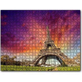 Cakapuzzle Eyfel Kulesi Gün Batımı Turuncu Kırmızı 255 Parça Puzzle