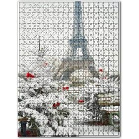 Cakapuzzle Eyfel Kulesi ve Karlı Ağaçlar 120 Parça Puzzle