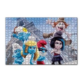 Cakapuzzle Eyfel Kulesi ve Şirinler 120 Parça Ahşap Puzzle