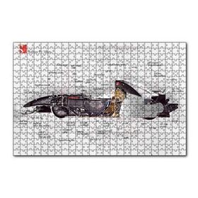 Cakapuzzle F1 Arabasının Anatomisi Görseli 120 Parça Ahşap Puzzle