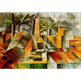 Cakapuzzle Factory at Horto de Ebro 1909 by Pablo Picasso 120 Parça Ahşap Puzzle