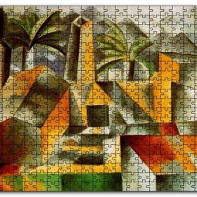 Cakapuzzle Factory At Horto De Ebro 1909 By Pablo Picasso Mdf 120 Parça Puzzle