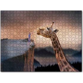 Cakapuzzle Fantastik Dev Zürafa ve Küçük Çocuk 255 Parça Puzzle