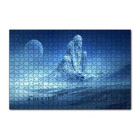 Cakapuzzle Fantastik Heykel ve Dağcılar 120 Parça Ahşap Puzzle
