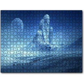 Cakapuzzle Fantastik Heykel ve Dağcılar Ahşap 1000 Parça Puzzle