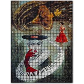 Cakapuzzle Fantastik Kadın ve Müzik Görseli 120 Parça Puzzle