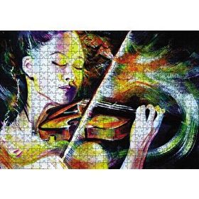 Cakapuzzle Fantastik Keman Çalan Kadın 120 Parça Ahşap Puzzle