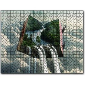 Cakapuzzle Fantastik Kitap İçinde Doğa Ahşap 500 Parça Puzzle