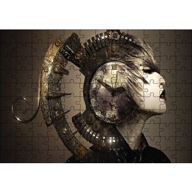 Cakapuzzle Fantastik Mekanik Kadın Saat Çarklar 120 Parça Puzzle