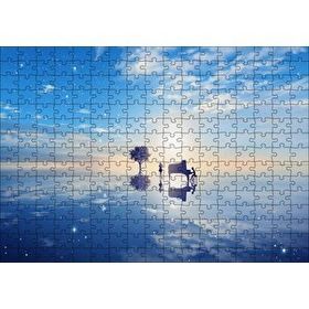 Cakapuzzle Fantastik Ortam Piyanist ve Kemancı Kız 120 Parça Ahşap Puzzle