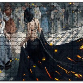 Cakapuzzle Fantastik Sanat Siyah Giyimli Kraliçe Halk Mdf 500 Parça Puzzle
