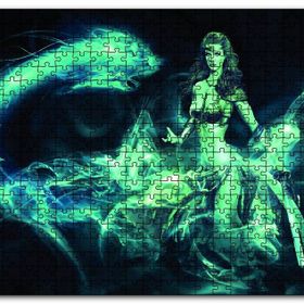 Cakapuzzle Fantastik Svaşçı Kadın Ejderha Ahşap 1000 Parça Puzzle