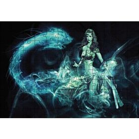 Cakapuzzle Fantastik Svaşçı Kadın Ejderha Mdf 120 Parça Puzzle