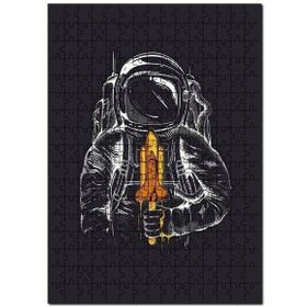 Cakapuzzle Fantastik Uzay Mekiği Dondurma Astronot Mdf 120 Parça Puzzle