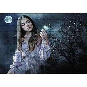 Cakapuzzle Fantazi Genç Güzel Kadın Karanlık 120 Parça Puzzle