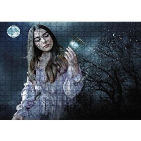 Cakapuzzle Fantazi Genç Güzel Kadın Karanlık 500 Parça Puzzle