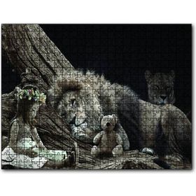 Cakapuzzle Fantazi Küçük Kız Aslan Aile 120 Parça Puzzle