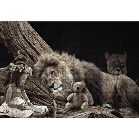Cakapuzzle Fantazi Küçük Kız Aslan Aile 255 Parça Puzzle
