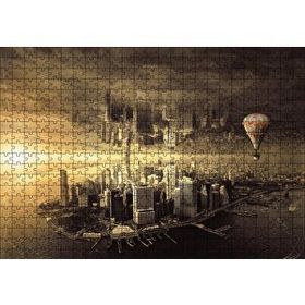 Cakapuzzle Fantaztik Şehir Ahşap 500 Parça Puzzle