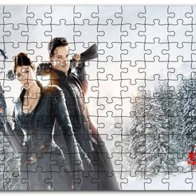 Cakapuzzle Fantezi Gretel Hansel Avcılar Silahlar Kış Cadı Mdf 120 Parça Puzzle
