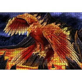 Cakapuzzle Fantezi Hayvanlar Anka Kuşu Sanatsal Görsel Mdf 1000 Parça Puzzle