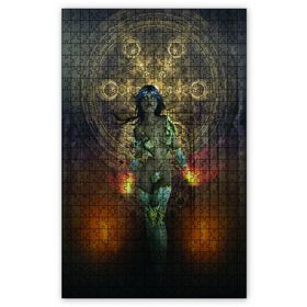 Cakapuzzle Fantezi Karanlık Cadı Savaşçı Ahşap 255 Parça Puzzle