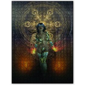 Cakapuzzle Fantezi Karanlık Cadı Savaşçı Ahşap 255 Parça Puzzle