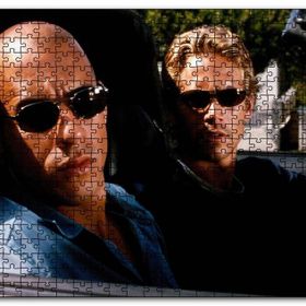 Cakapuzzle Fast And Furious Walker ve Diesel Yarışıyor Mdf 1000 Parça Puzzle