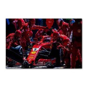 Cakapuzzle Ferrari F1 Formula 1 Pit Stop Görseli 120 Parça Ahşap Puzzle