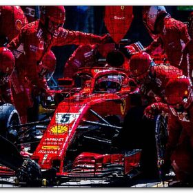 Cakapuzzle Ferrari F1 Formula 1 Pit Stop Görseli Mdf 500 Parça Puzzle