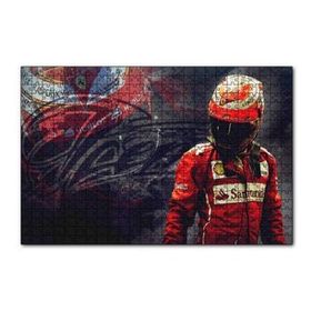 Cakapuzzle Ferrari F1 Kimi Raikkonen Görseli 120 Parça Ahşap Puzzle