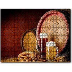 Cakapuzzle Fıçılar Buğday Başakları ve Biralar Mdf 1000 Parça Puzzle