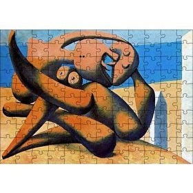 Cakapuzzle Figure At The Seaside 1931 by Pablo Picasso 120 Parça Ahşap Puzzle