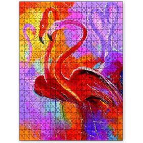 Cakapuzzle Filamingo Kuşlar Yağlı Boya 255 Parça Ahşap Puzzle