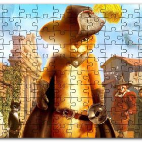 Cakapuzzle Film Çizmeli Kedi Görseli Mdf 255 Parça Puzzle