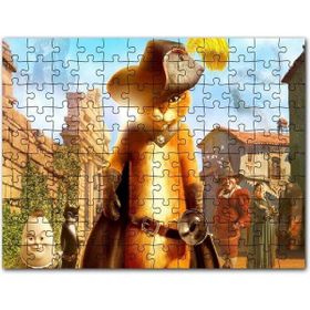 Cakapuzzle Film Çizmeli Kedi Görseli Mdf 255 Parça Puzzle