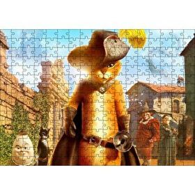 Cakapuzzle Film Çizmeli Kedi Görseli Mdf 255 Parça Puzzle