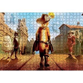 Cakapuzzle Film Çizmeli Kedi Kahramanlar Yapboz MDF Puzzle