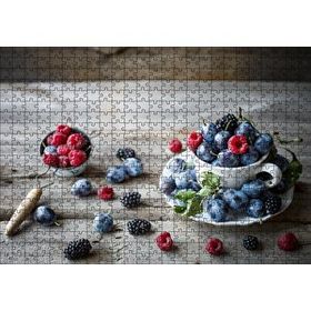 Cakapuzzle Fincanda Yabanmersini Ahududu ve Böğürtlenler Mdf 500 Parça Puzzle