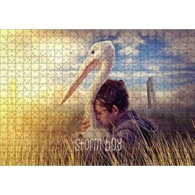 Cakapuzzle Fırtına Çocuk ve Pelikan 120 Parça Ahşap Puzzle