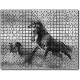 Cakapuzzle Fırtınada Koşan Atlar Görseli Mdf 1000 Parça Puzzle