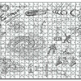 Cakapuzzle Fizik Formülleri Fizik Kuralları Eskiz Çizimleri Mdf 1000 Parça Puzzle