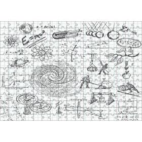Cakapuzzle Fizik Formülleri Ve Fizik Kuralları Eskiz Çizimleri 120 Parça Ahşap Puzzle