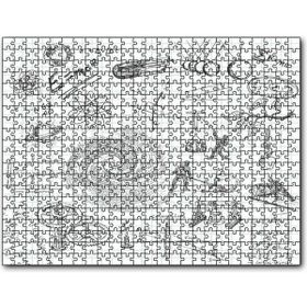 Cakapuzzle Fizik Formülleri ve Fizik Kuralları Eskiz Çizimleri 255 Parça Puzzle