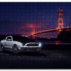 Cakapuzzle Ford Mustang Golden Gate Köprüsü Ahşap 500 Parça Puzzle