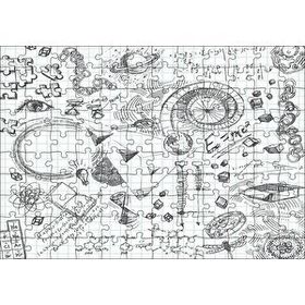 Cakapuzzle Formüller Bilimsel Çizim Eskizleri Mdf 120 Parça Puzzle