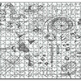 Cakapuzzle Formüller Bilimsel Çizim Eskizleri Mdf 500 Parça Puzzle
