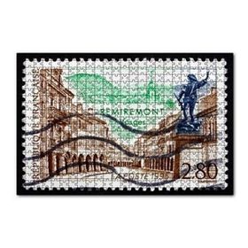 Cakapuzzle Fransa 1995 Yılına Ait Posta Pulu 120 Parça Ahşap Puzzle