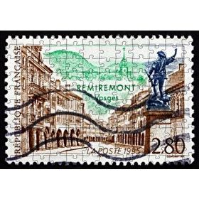 Cakapuzzle Fransa 1995 Yılına Ait Posta Pulu 120 Parça Ahşap Puzzle